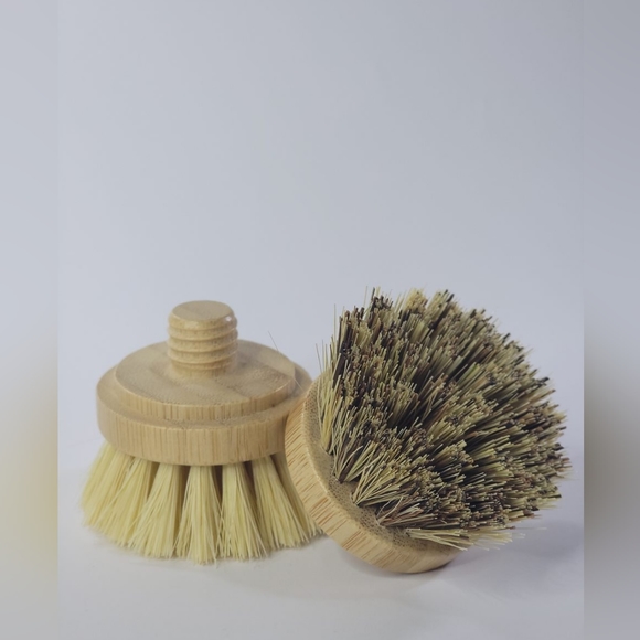 Natural eco friendly sisal bamboo dish brush with interchangeable heads - Picture 5 of 9